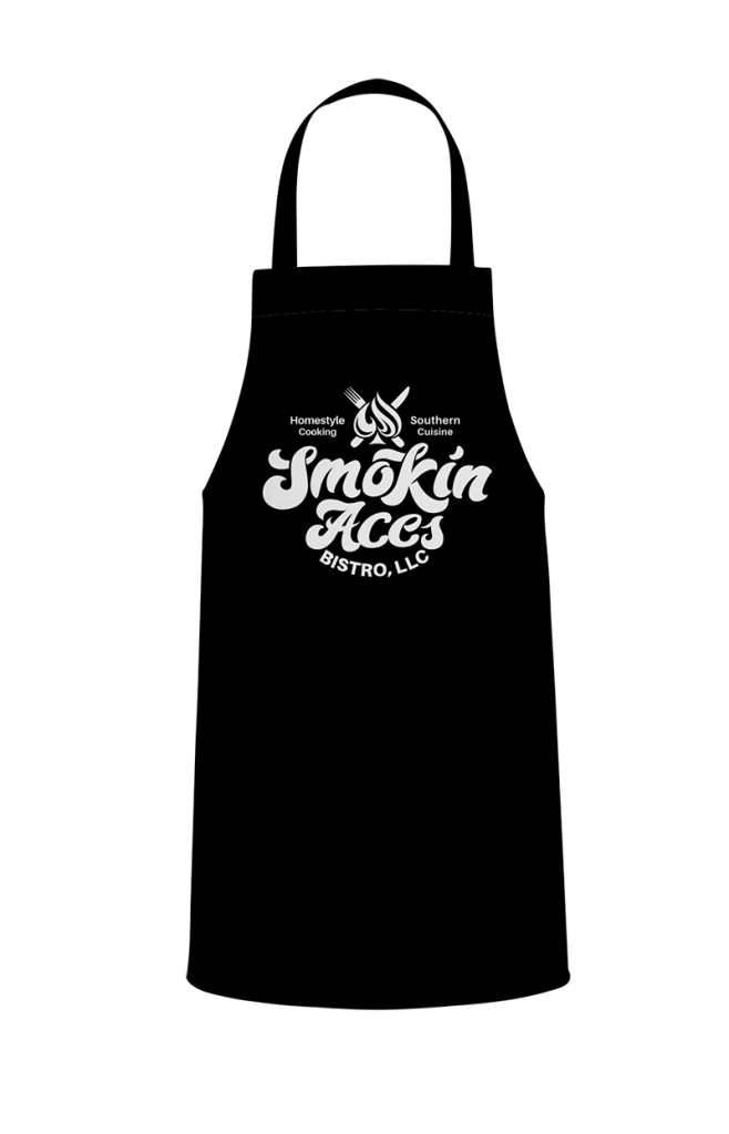 catering logo on apron